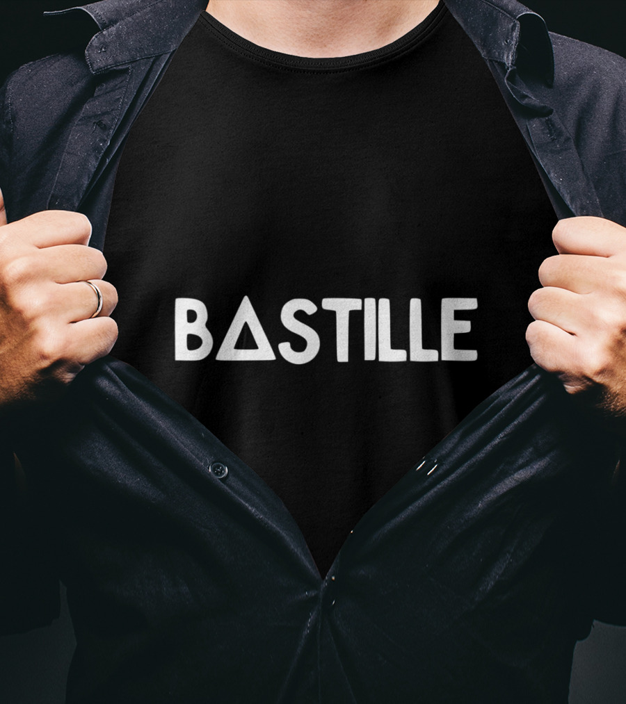 Bastille Band Text Triangle T-Shirt