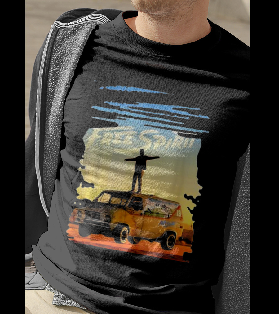 Free Spirit Khalid Van Silhouette On Sunset Background T-Shirt