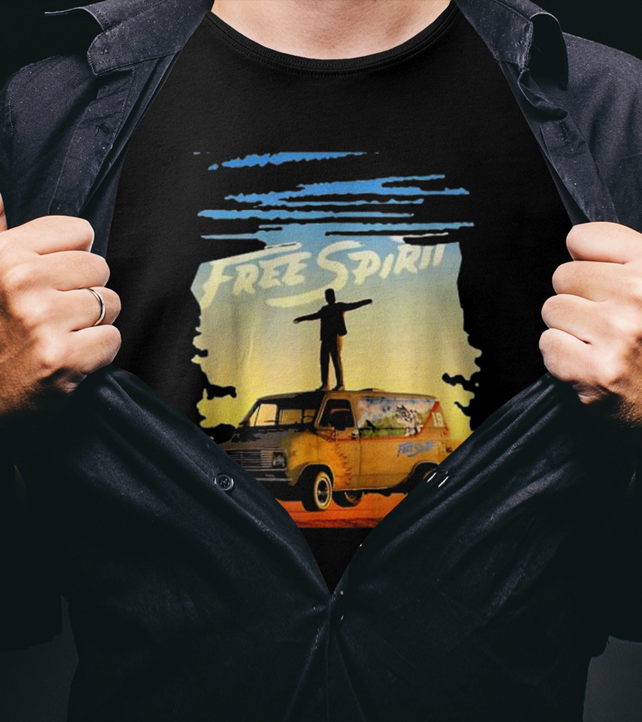 Free Spirit Khalid Van Silhouette On Sunset Background T-Shirt