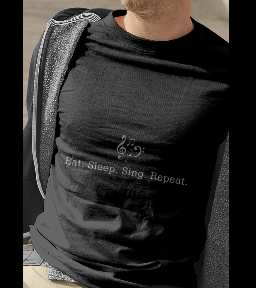 Eat Sleep Sing Repeat Music Treble Clef Vocalist T-Shirt