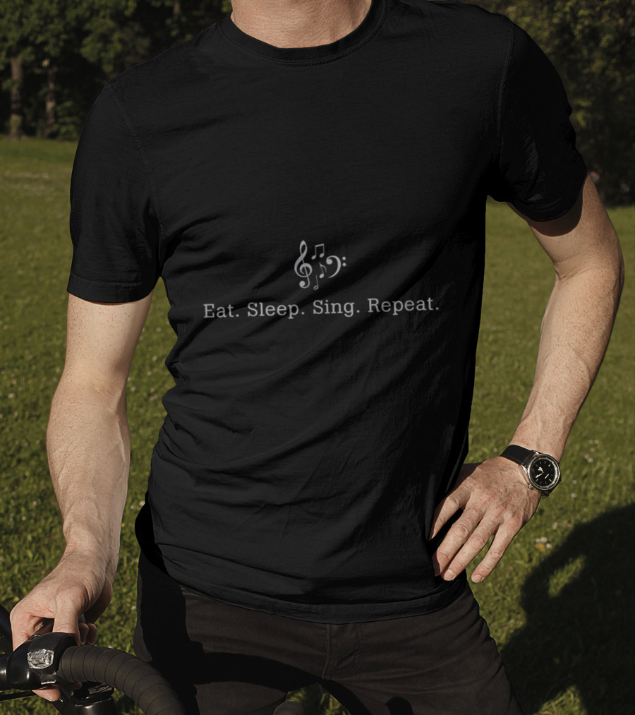 Eat Sleep Sing Repeat Music Treble Clef Vocalist T-Shirt