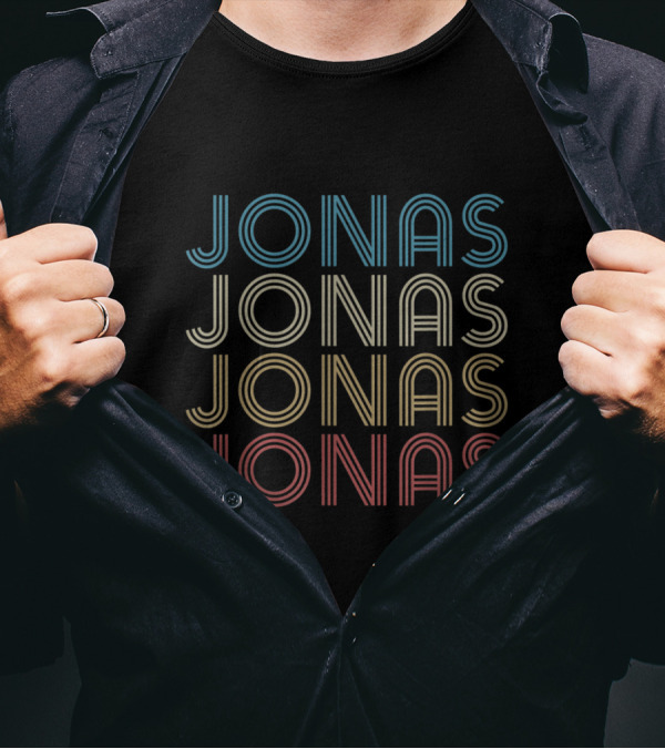 Jonas Multicolor Retro Name T-Shirt