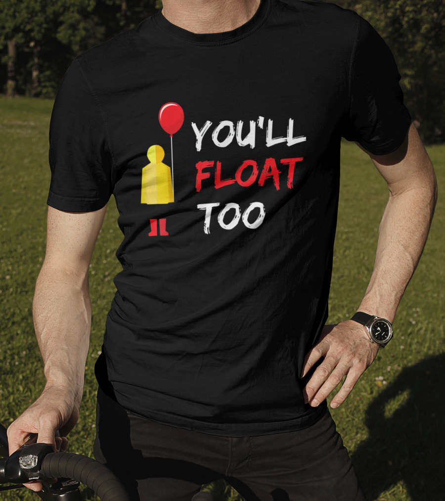 You'll Float Too Red Balloon Yellow Raincoat T-Shirt