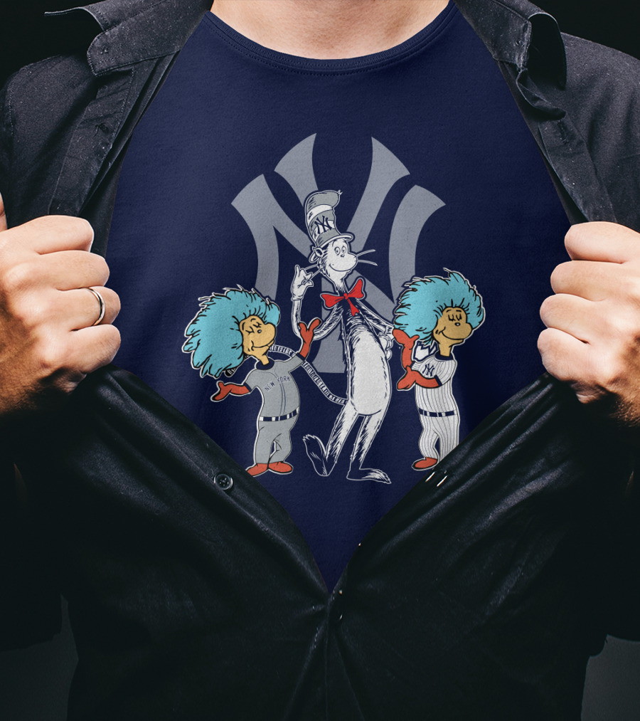 Yankees Cat In The Hat And Thing 1 Thing 2 T-Shirt