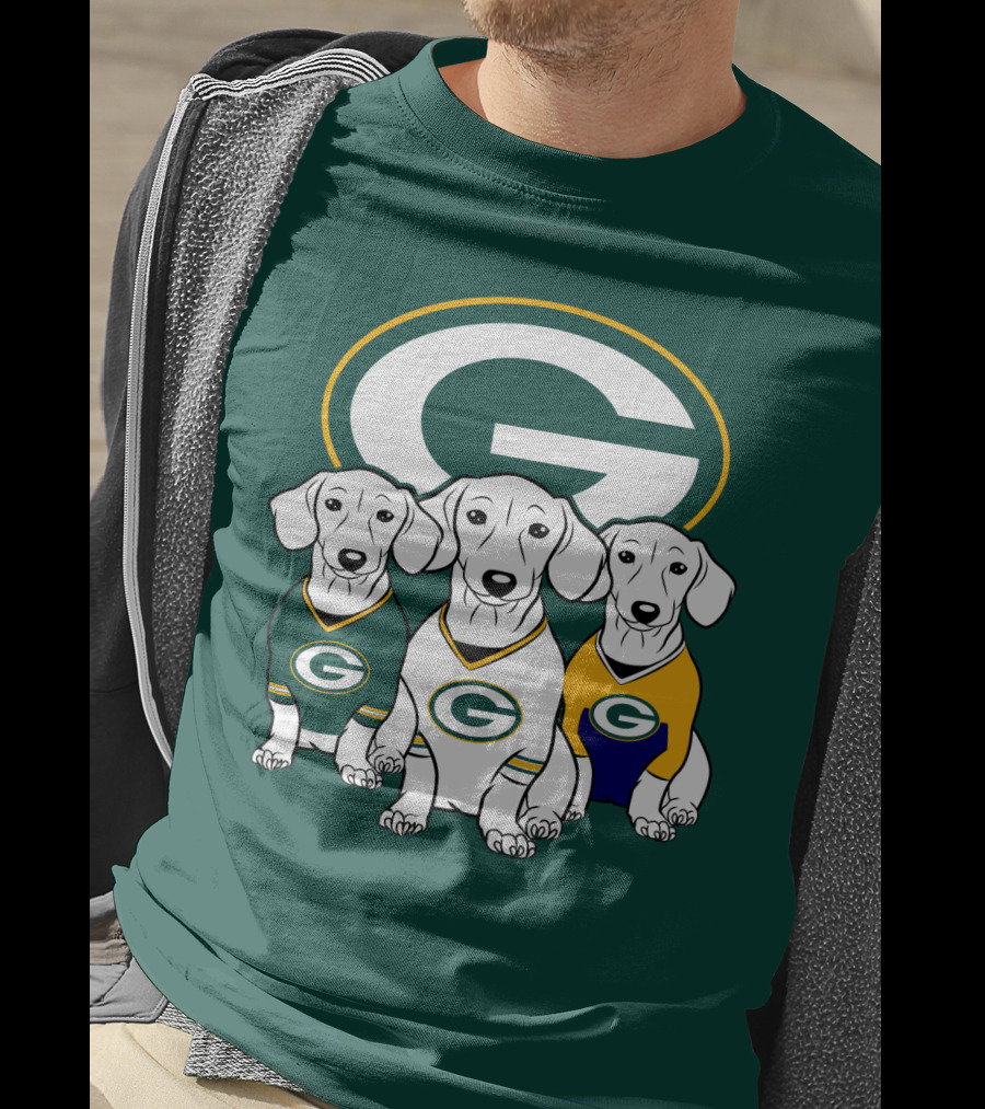 Green Bay Packers Pet Lover Dachshund Dogs Football T-Shirt