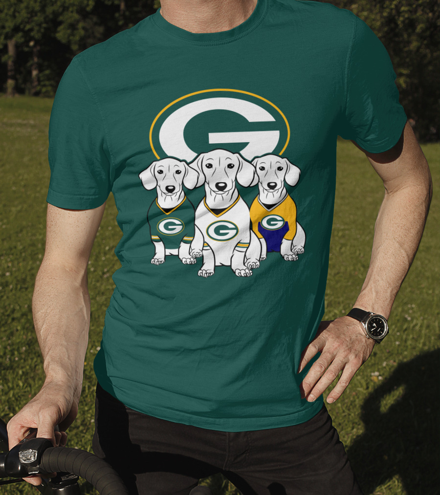 Green Bay Packers Pet Lover Dachshund Dogs Football T-Shirt