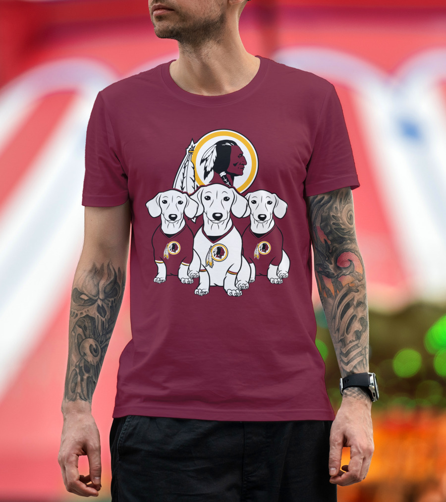Dachshund Redskins Fan Trio T-Shirt