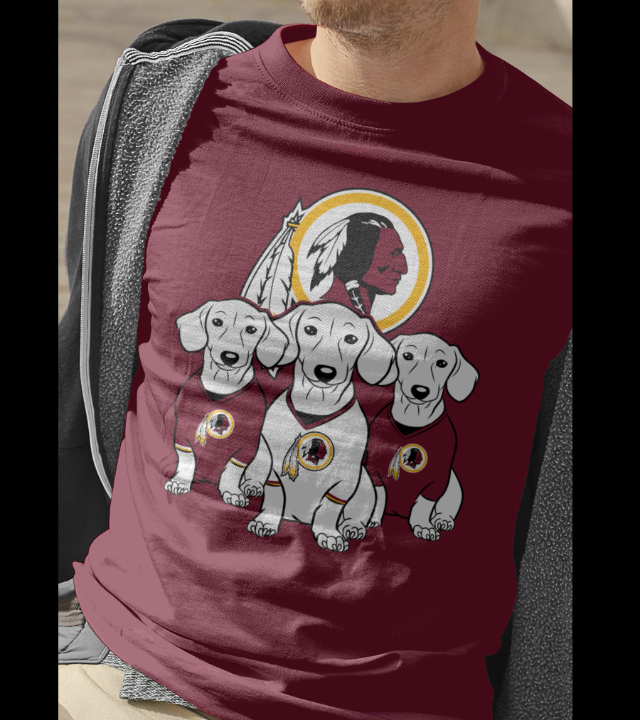 Dachshund Redskins Fan Trio T-Shirt