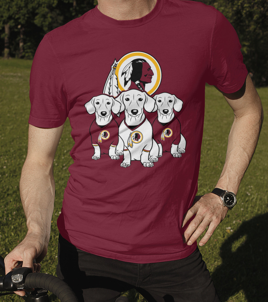 Dachshund Redskins Fan Trio T-Shirt