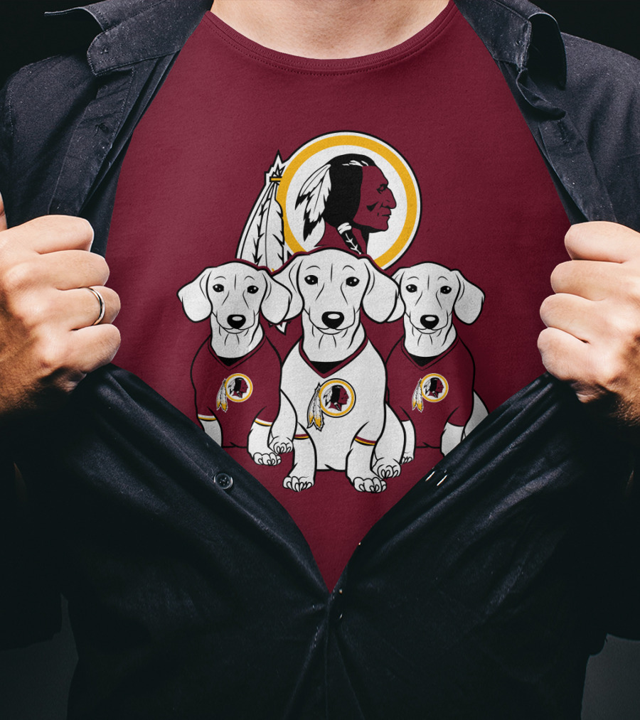 Dachshund Redskins Fan Trio T-Shirt