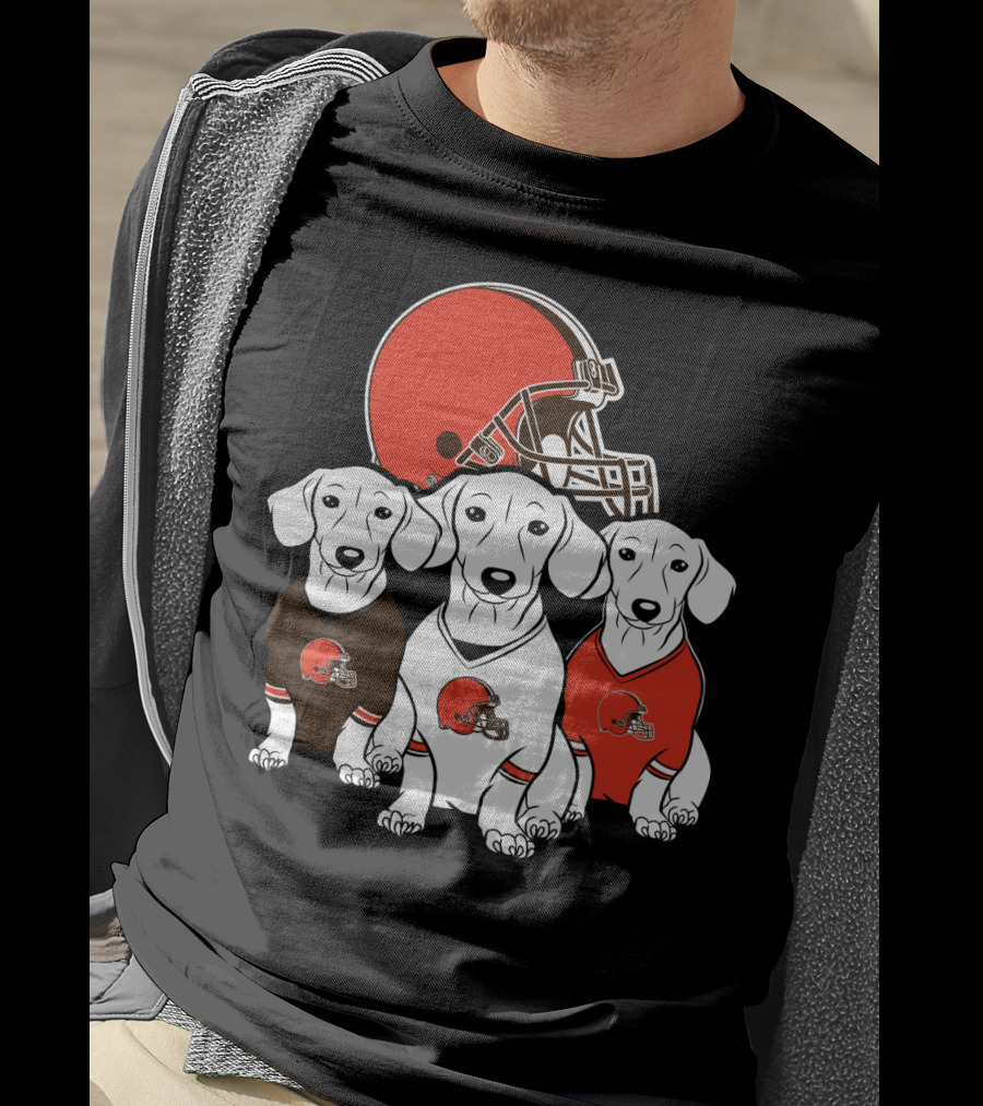 Cleveland Browns Dachshund Dog T-Shirt