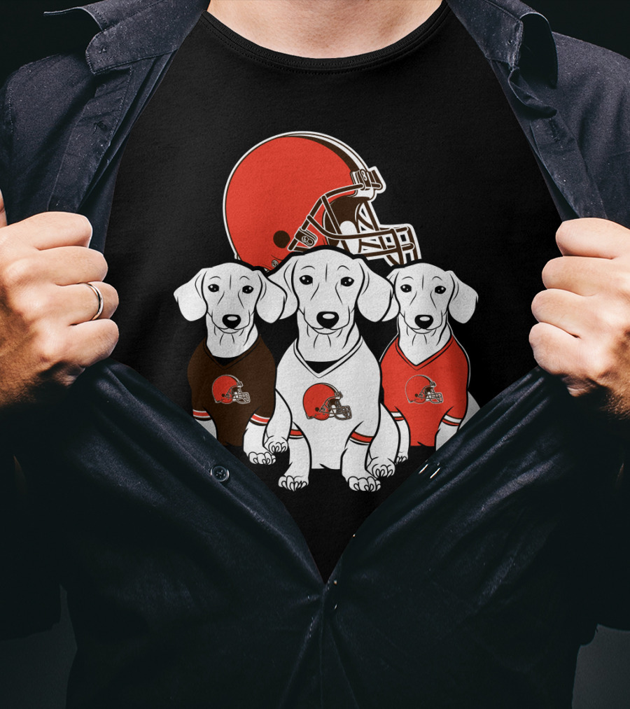 Cleveland Browns Dachshund Dog T-Shirt
