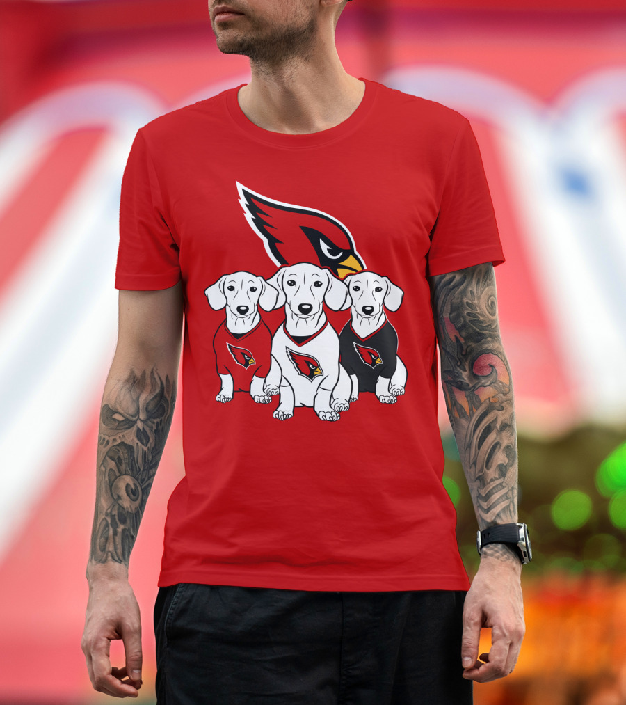 Arizona Cardinals Dachshund Trio T-Shirt