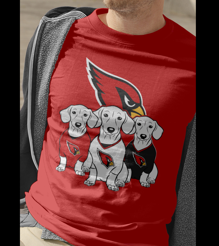 Arizona Cardinals Dachshund Trio T-Shirt