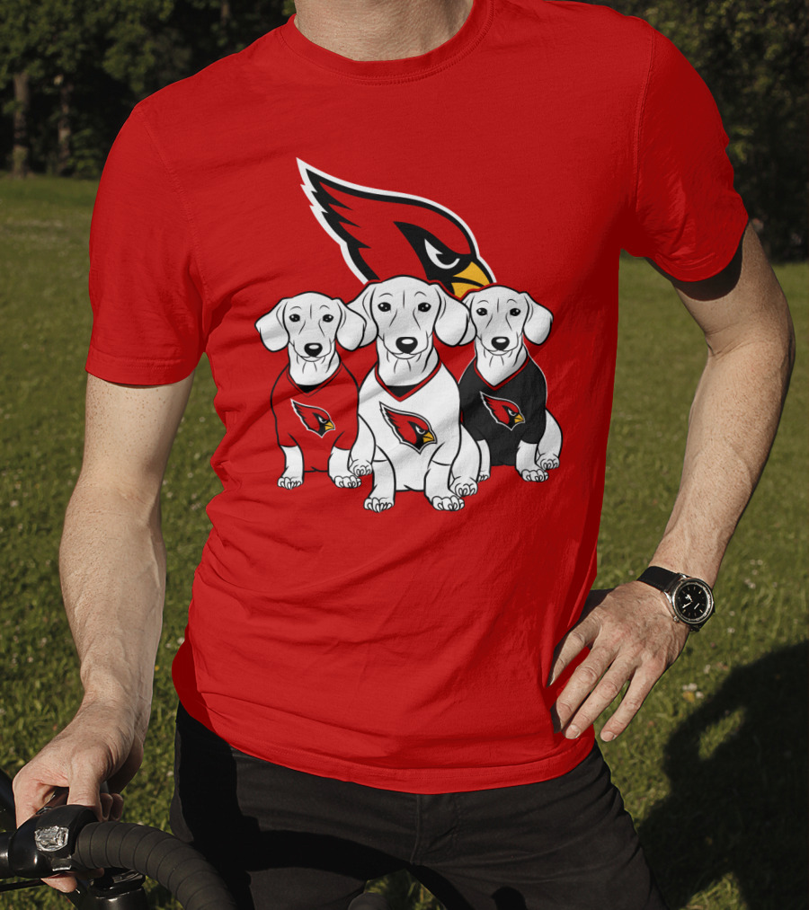 Arizona Cardinals Dachshund Trio T-Shirt