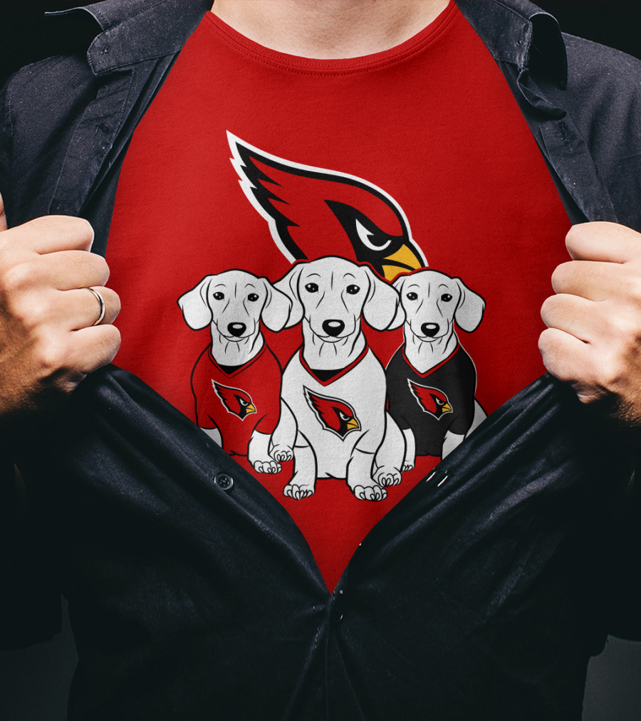 Arizona Cardinals Dachshund Trio T-Shirt