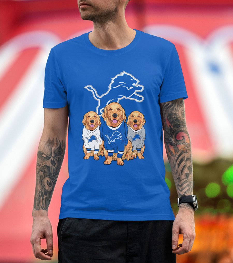 Detroit Lions Golden Retrievers T-Shirt