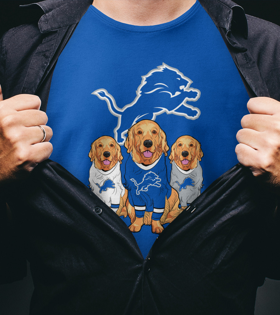 Detroit Lions Golden Retrievers T-Shirt