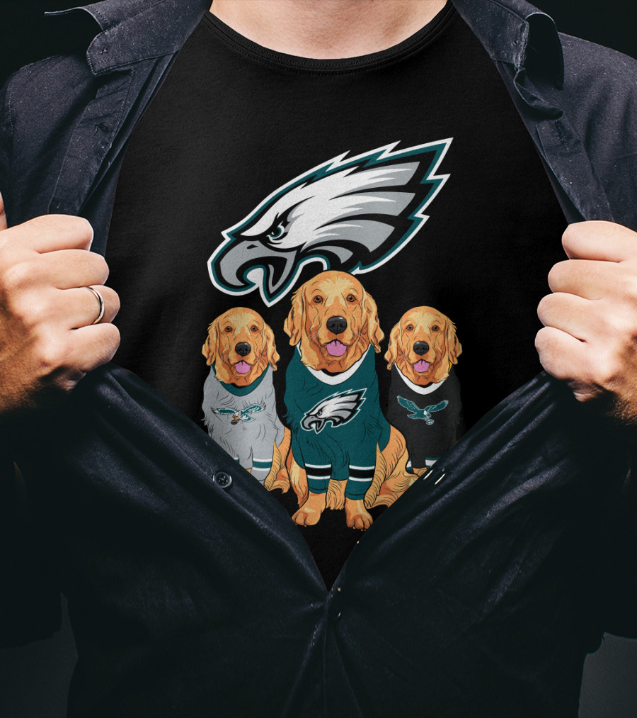Philadelphia Eagles Golden Retrievers T-Shirt