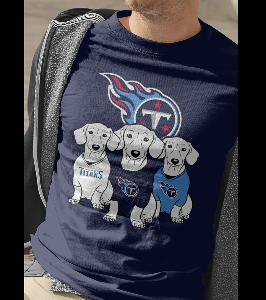 Tennessee Titans Dachshund Dog Trio T-Shirt