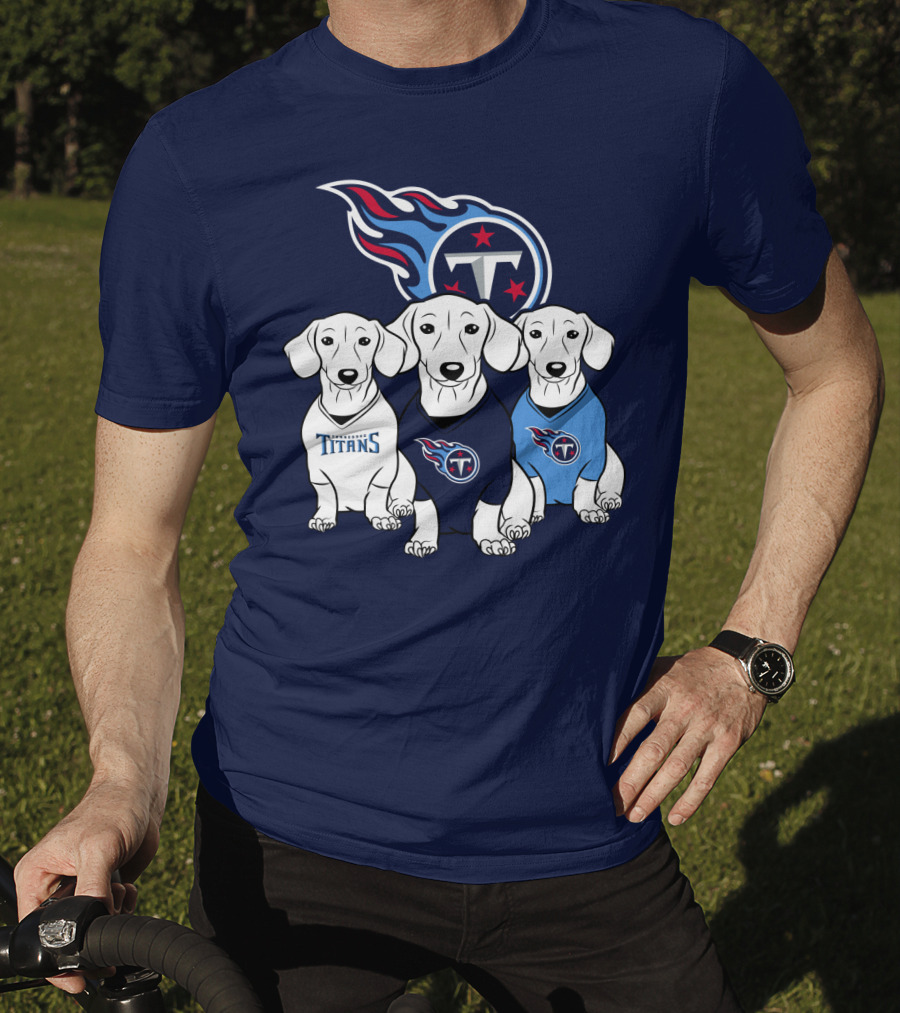 Tennessee Titans Dachshund Dog Trio T-Shirt