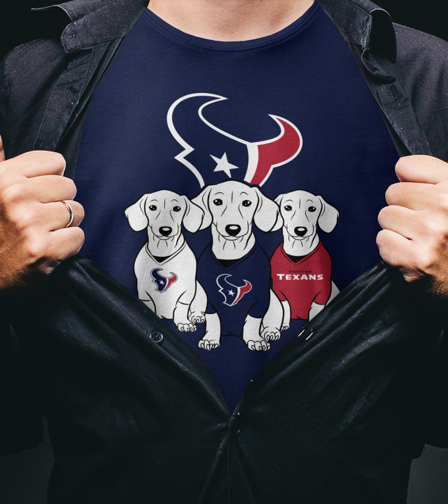 Houston Texans Dachshund  T-Shirt