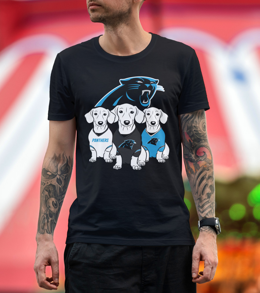 Panthers Dachshund  Dogs Trio T-Shirt