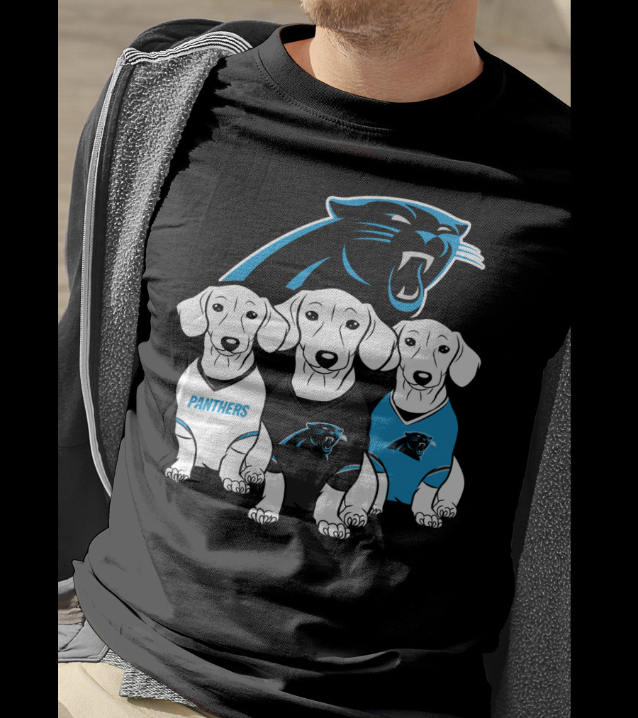 Panthers Dachshund  Dogs Trio T-Shirt