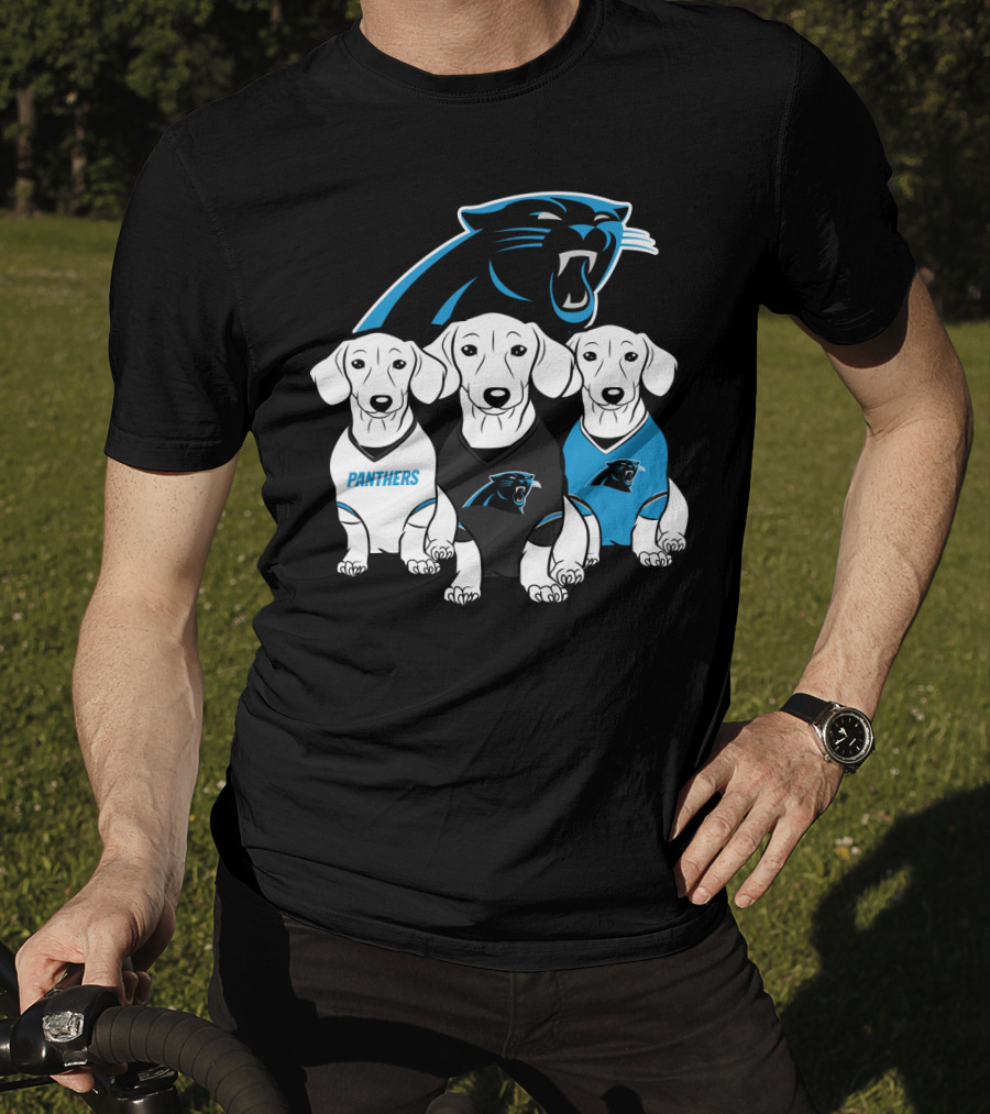 Panthers Dachshund  Dogs Trio T-Shirt