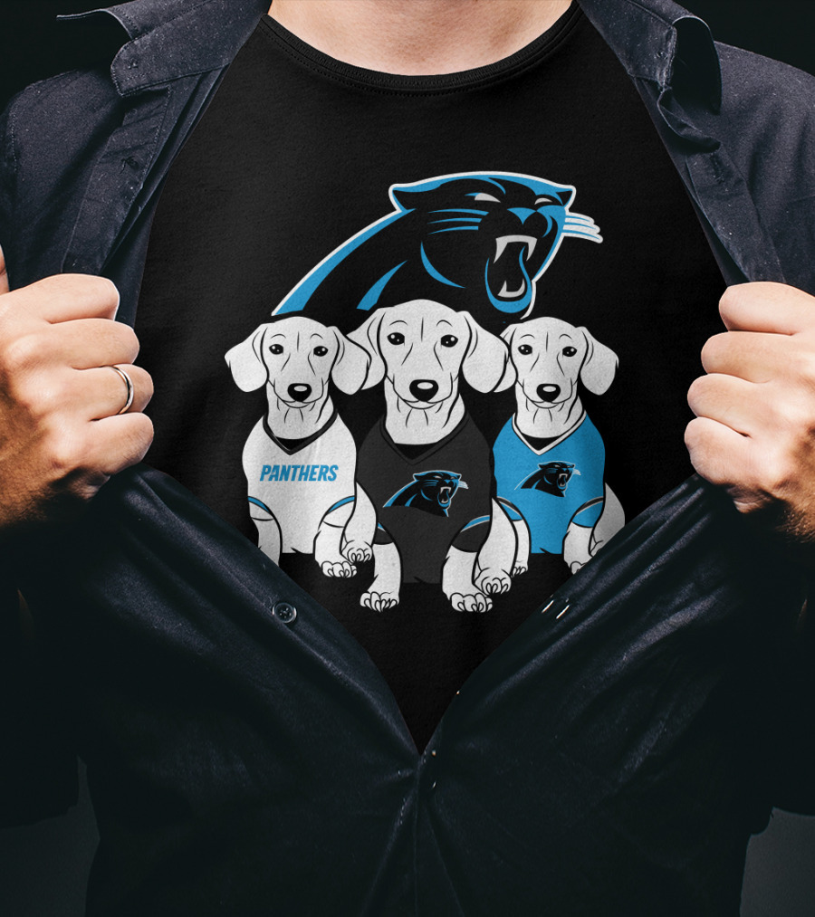 Panthers Dachshund  Dogs Trio T-Shirt