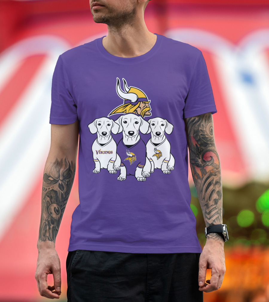 Minnesota Vikings Dachshund  Puppies T-Shirt