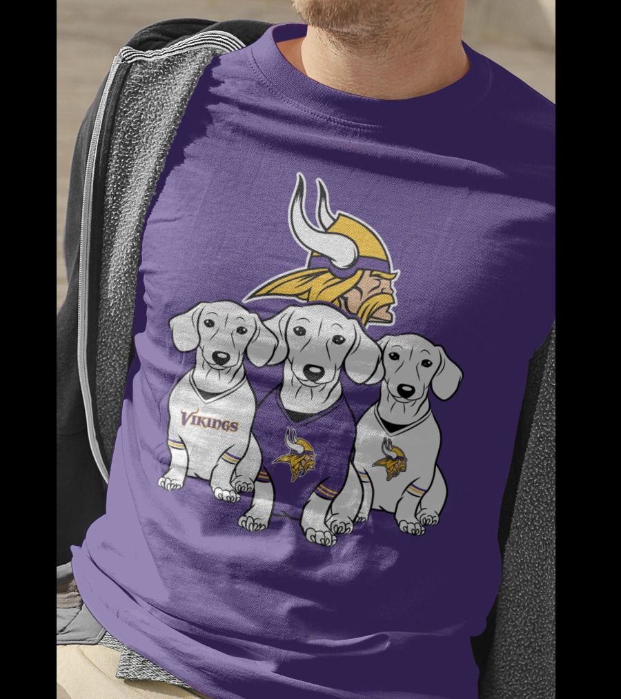Minnesota Vikings Dachshund  Puppies T-Shirt