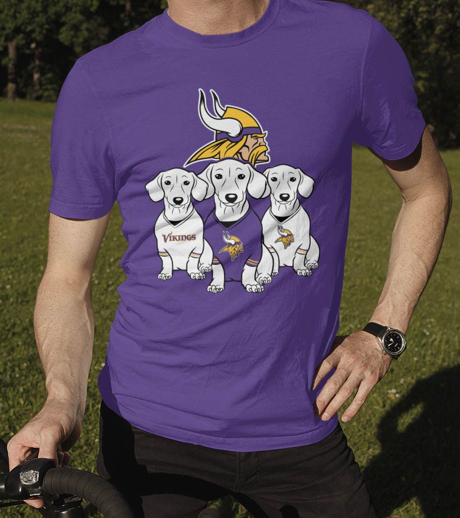 Minnesota Vikings Dachshund  Puppies T-Shirt