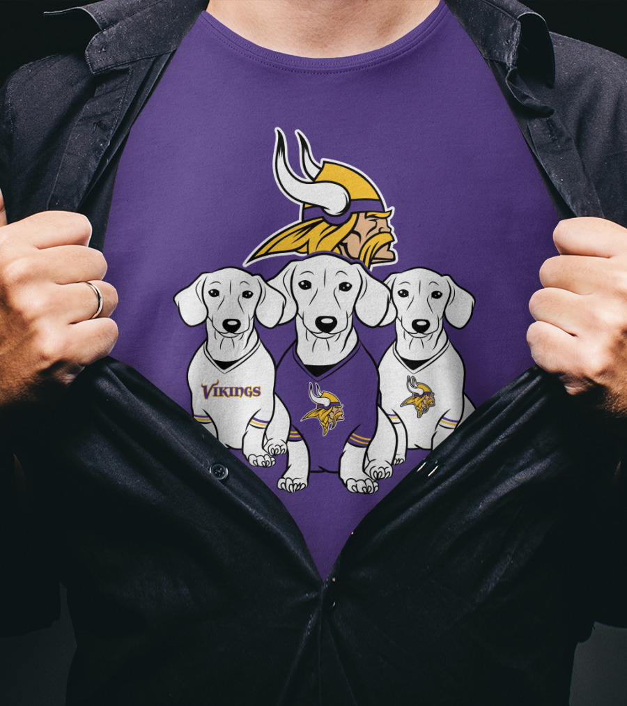 Minnesota Vikings Dachshund  Puppies T-Shirt