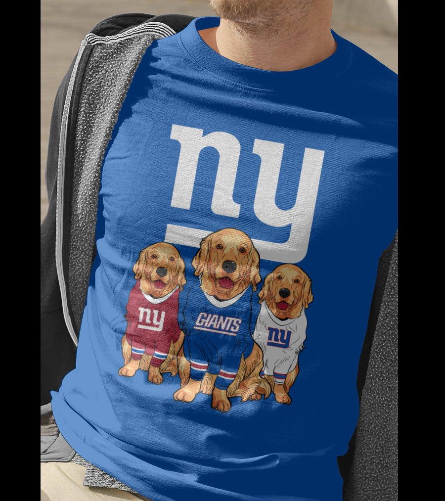 New York Giants Ny Giants Golden Retrievers T-Shirt