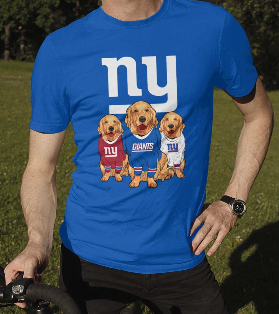 New York Giants Ny Giants Golden Retrievers T-Shirt