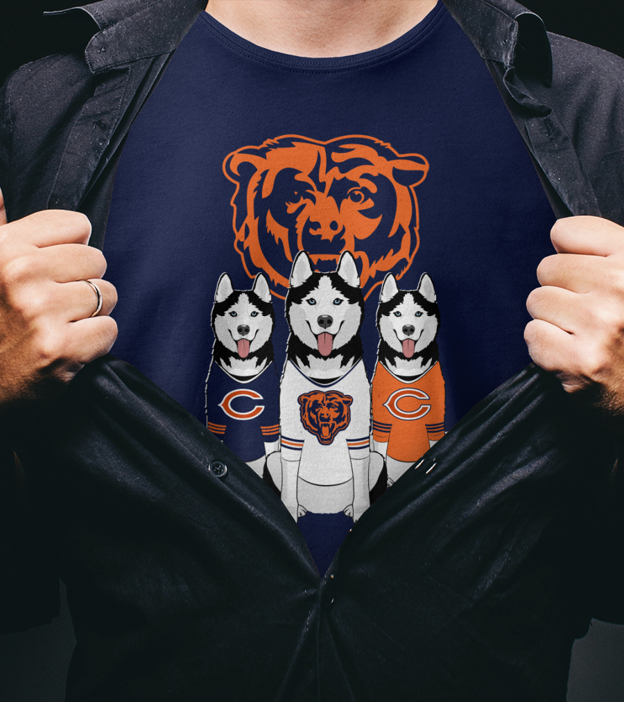 Chicago Bears Triple Husky Fan Gear T-Shirt