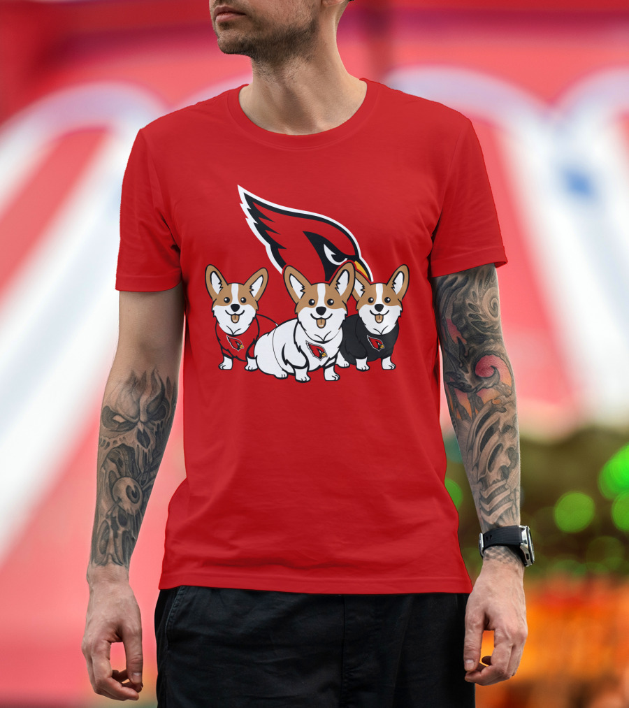 Arizona Cardinals Corgi Trio T-Shirt