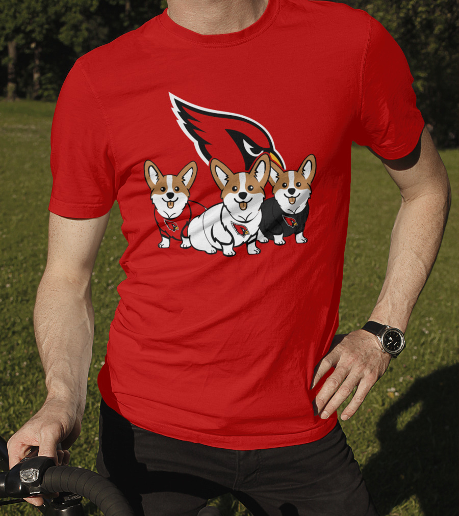 Arizona Cardinals Corgi Trio T-Shirt