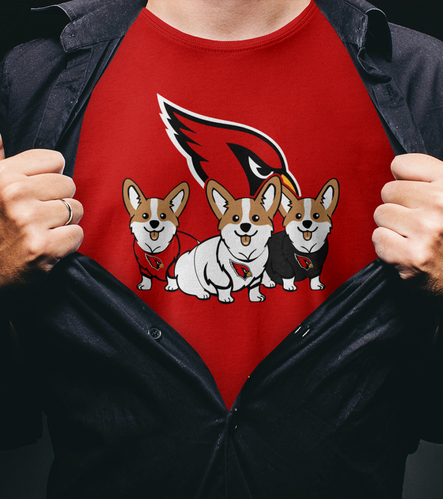 Arizona Cardinals Corgi Trio T-Shirt