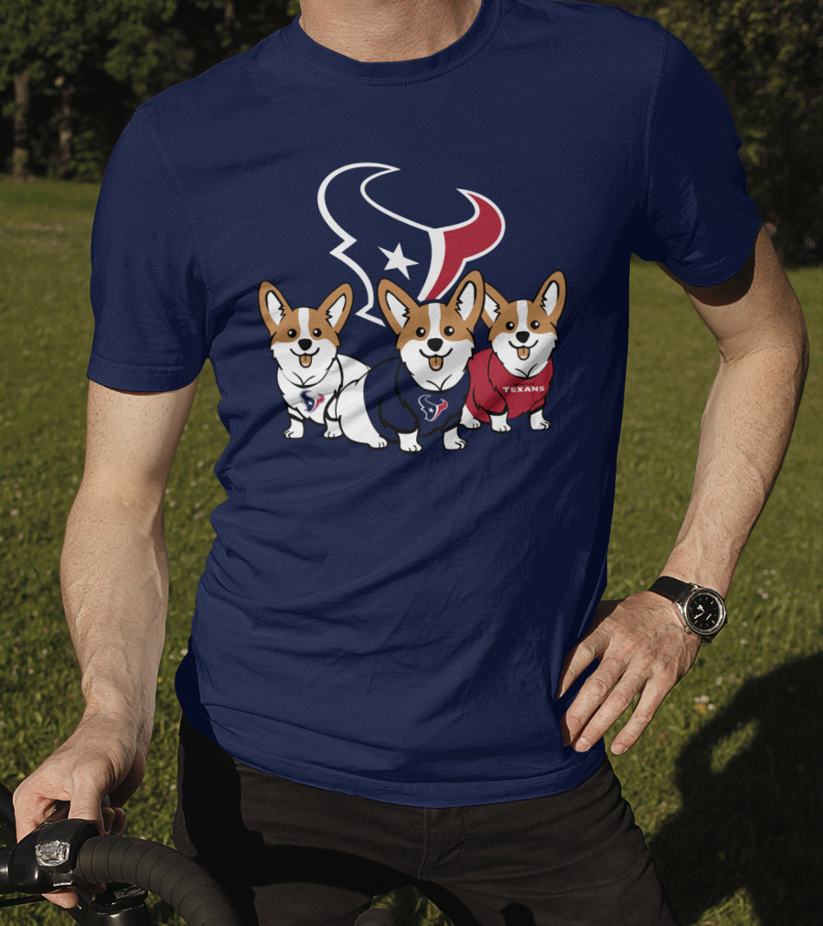 Houston Texans Corgi Trio T-Shirt