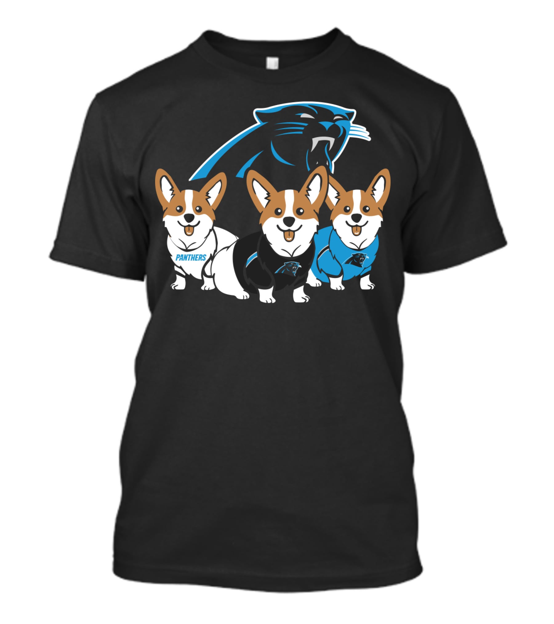 Carolina Panthers Corgi T-Shirt