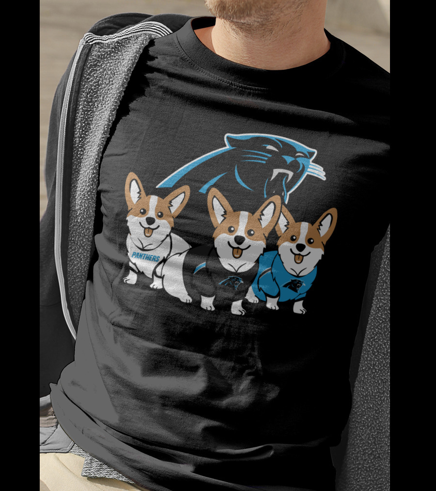 Carolina Panthers Corgi T-Shirt