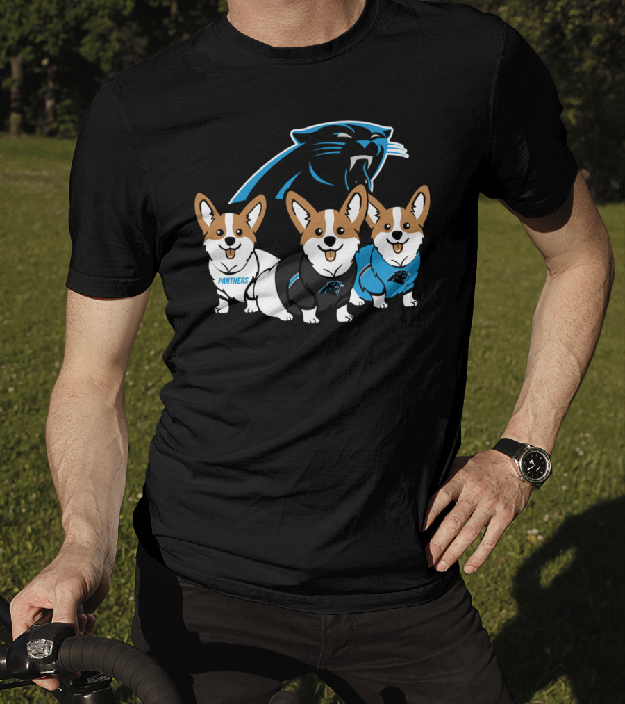 Carolina Panthers Corgi T-Shirt