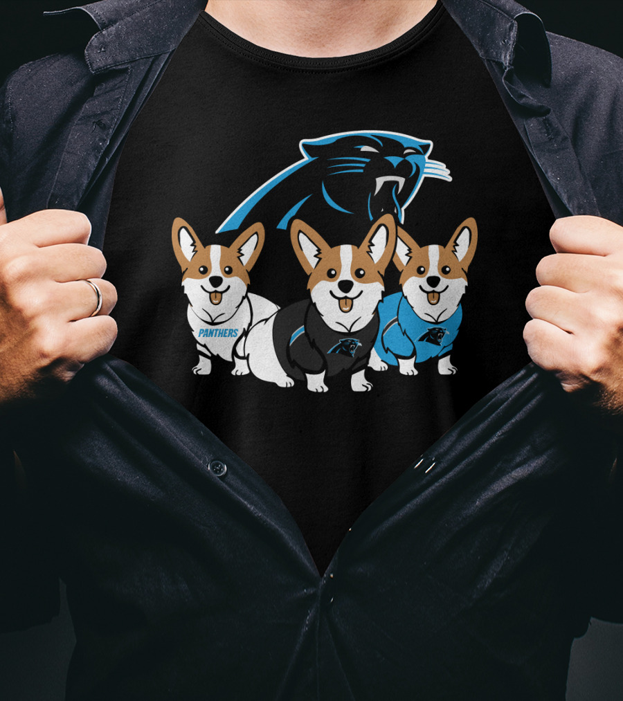 Carolina Panthers Corgi T-Shirt