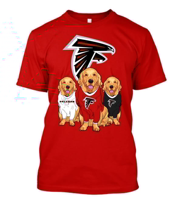 Atlanta Falcons Golden Retrievers Dogs T-Shirt