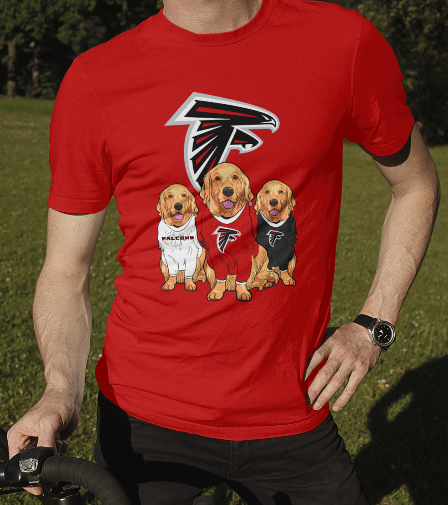 Atlanta Falcons Golden Retrievers Dogs T-Shirt