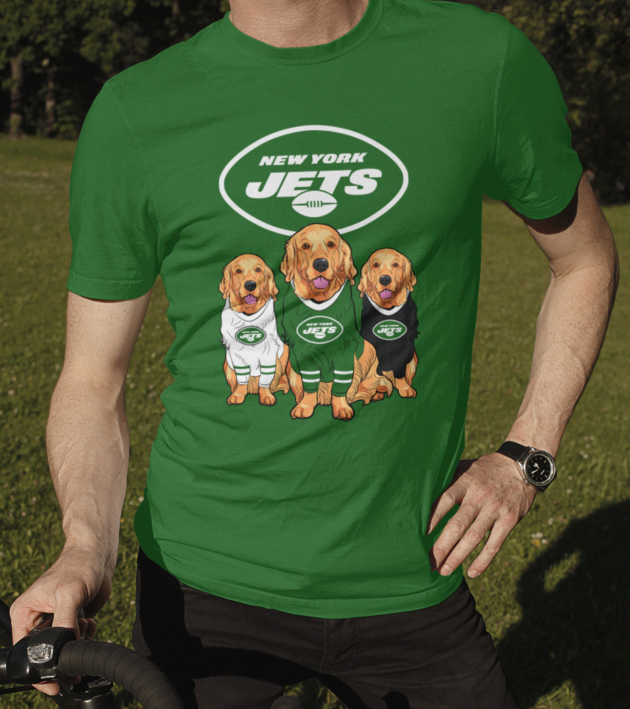 New York Jets Golden Retrievers T-Shirt