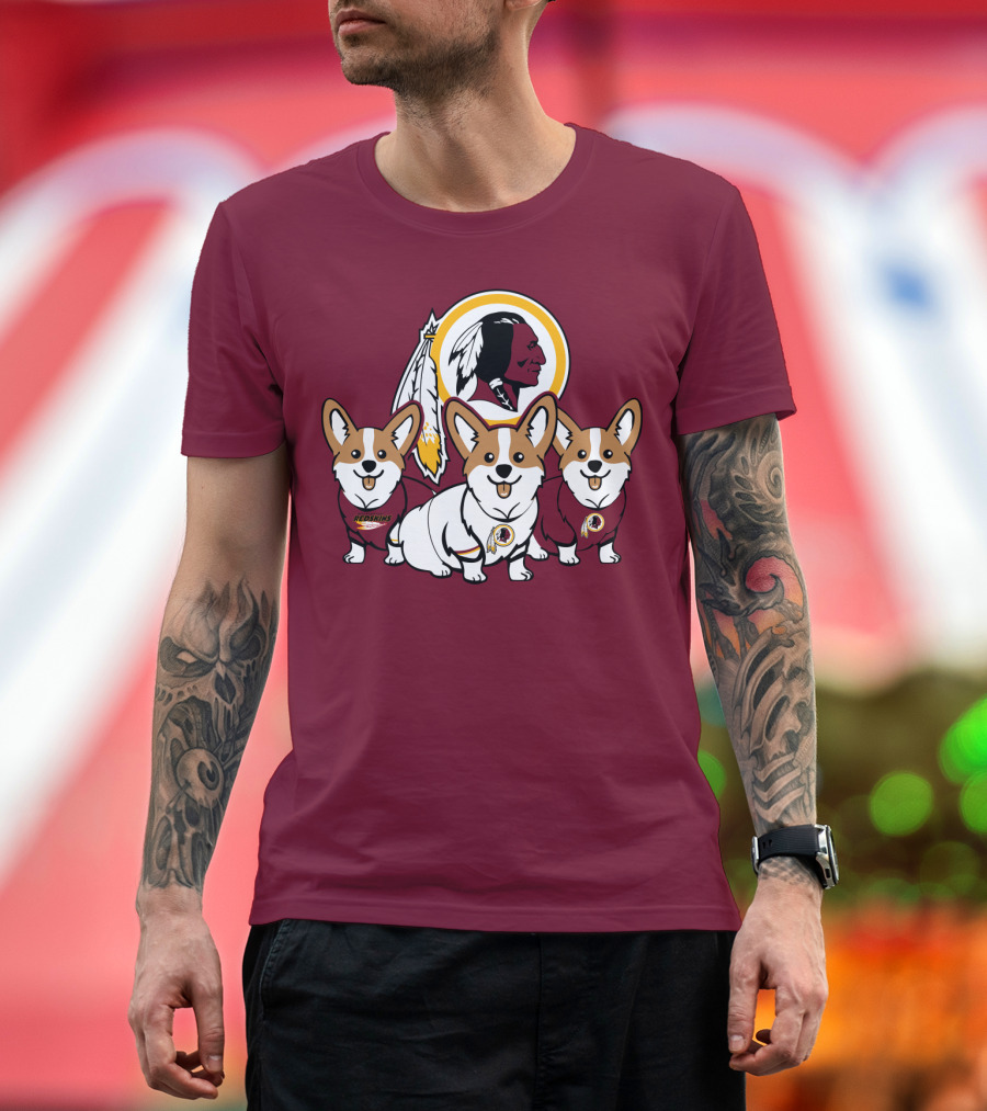 Redskins Corgis Trio Washington Football Team T-Shirt