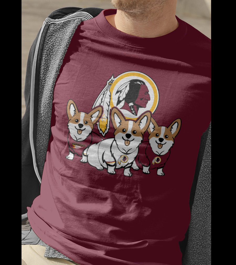 Redskins Corgis Trio Washington Football Team T-Shirt